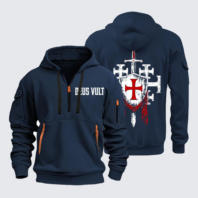 Zipper Hoodies - Deus Vult: God Wills It