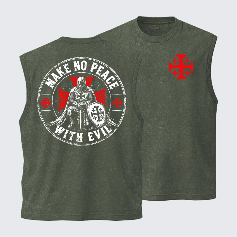 Washed Tank Top - Make No Peace With Evil