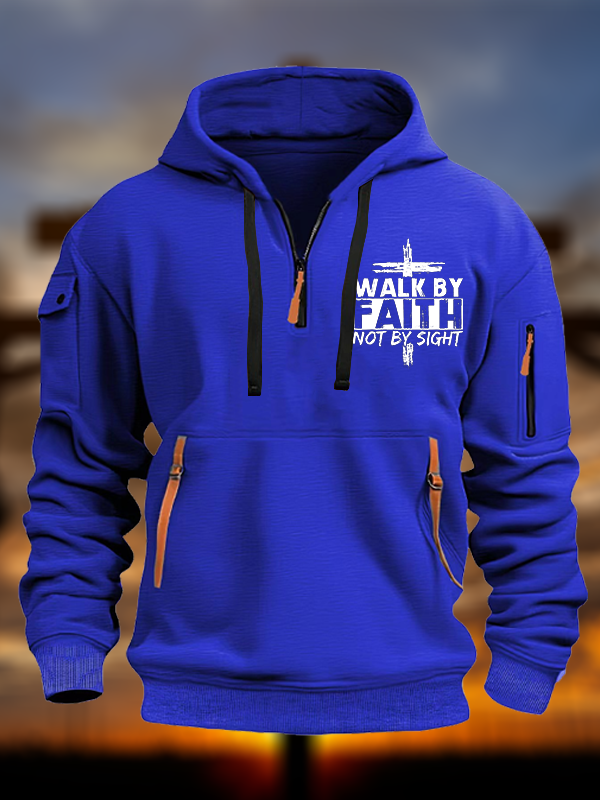Walk By Faith Not By Sight Bible Verse Jesus God Christian Zipper Hoodies