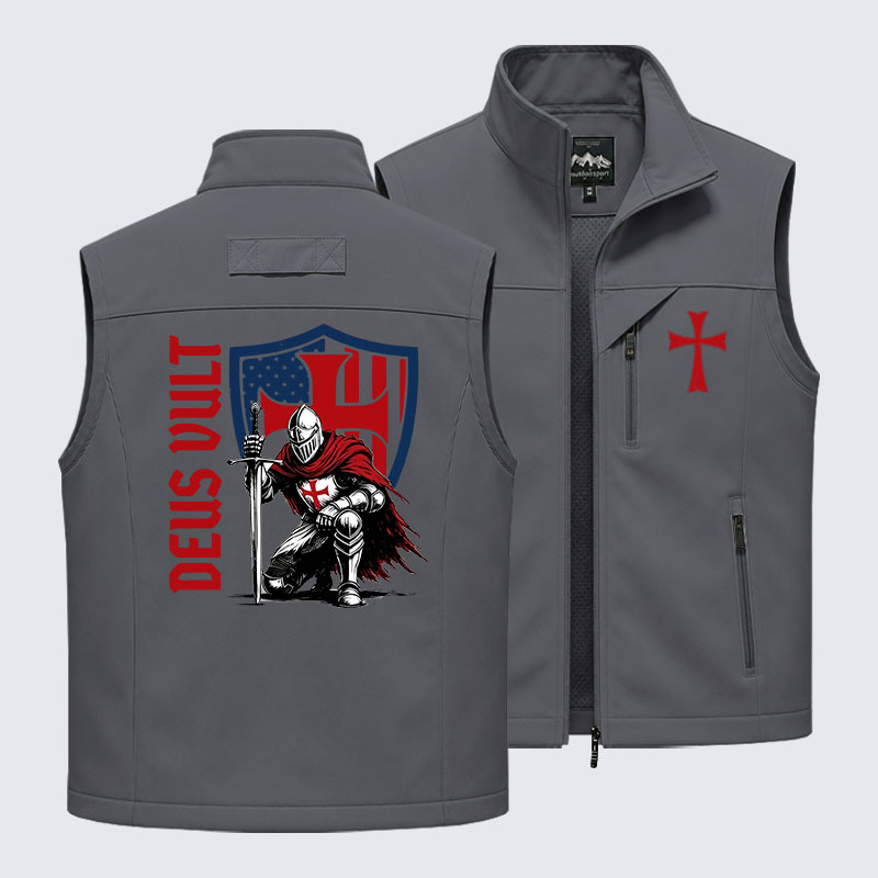 Templar Knight Crusader Deus Vult Outdoor Quick-dry Vest