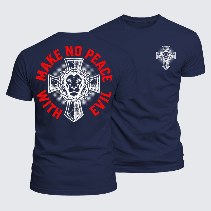 Luxe Mercerized Cotton Tee - Make No Peace With Evil