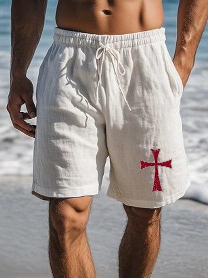 Knights Templar Crusader Cross Christian Beach Shorts