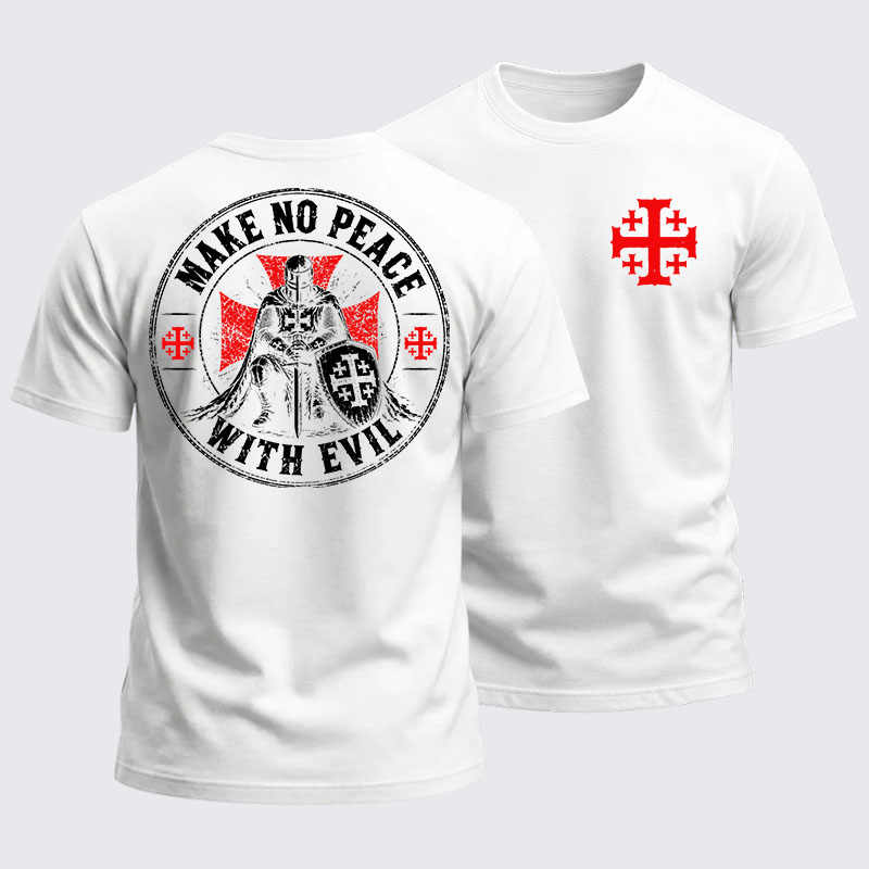Heavyweight Cotton Tee - Make No Peace With Evil