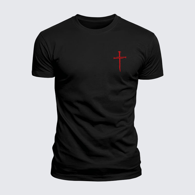 Man Of God Husband Dad Jesus God Christian Cotton T-Shirt