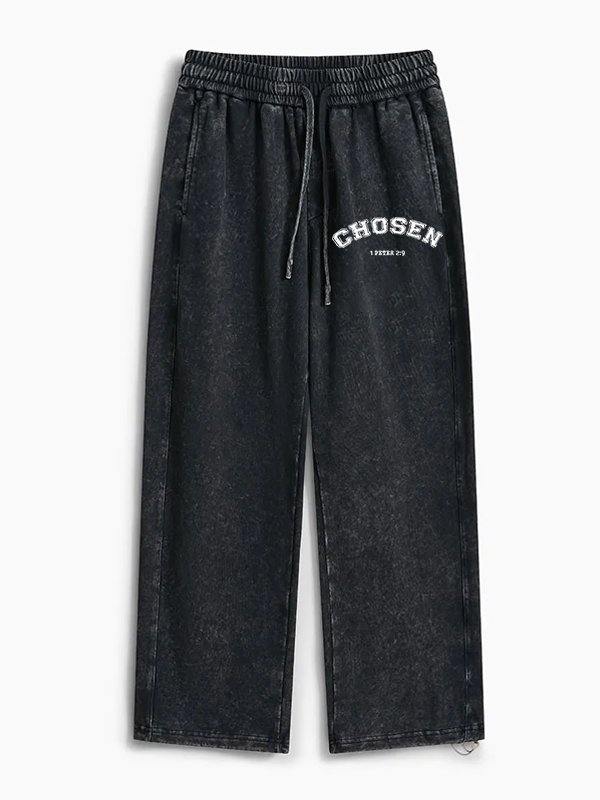 Chosen Jesus God Christian Washed Sweatpants