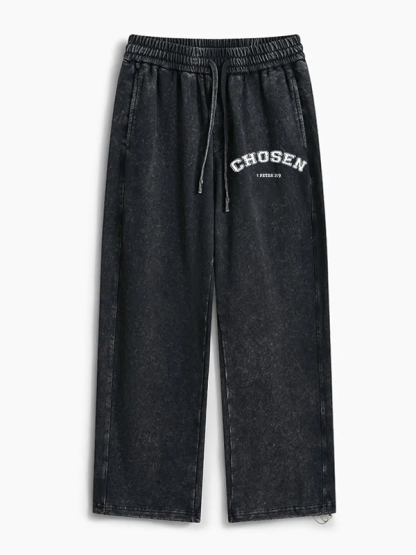 Chosen Jesus God Christian Washed Sweatpants