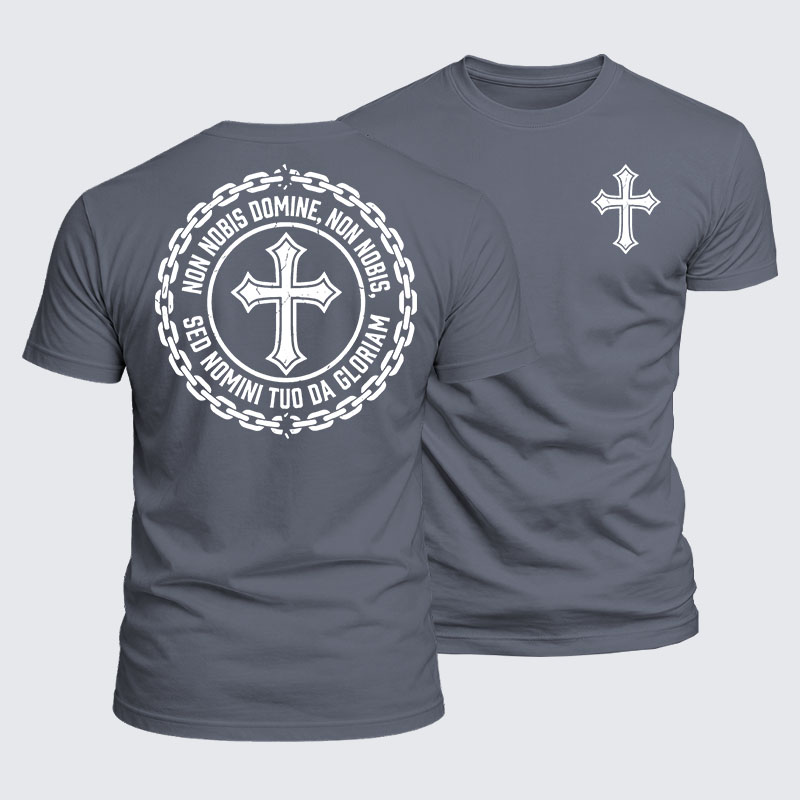 Luxe Mercerized Cotton Tee - Non Nobis Domine, Non Nobis, Sed Nomini Tuo Da Gloriam