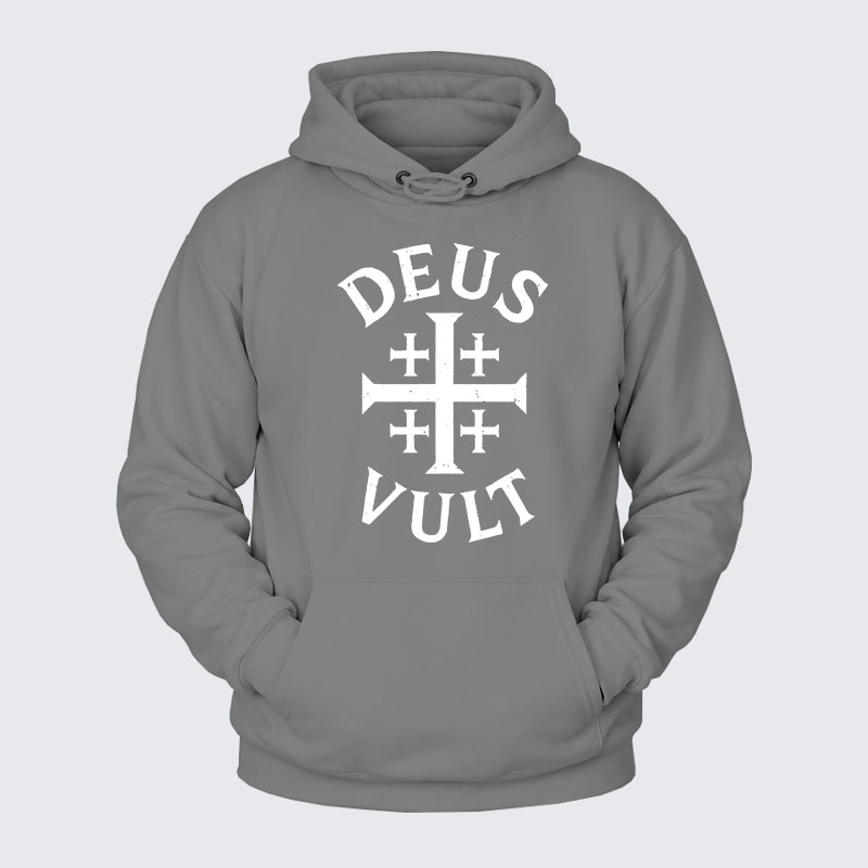 Plush Fleece-Lined Hoodie - Deus Vult
