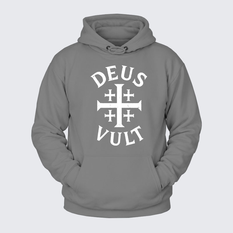 Plush Fleece-Lined Hoodie - Deus Vult