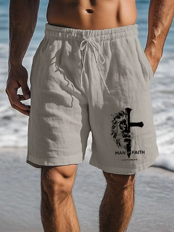 [Copy]Men's It Is Finished Christian Beach Shorts