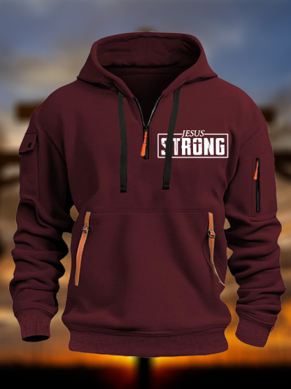 Jesus Strong Jesus God Christian Zipper Hoodies