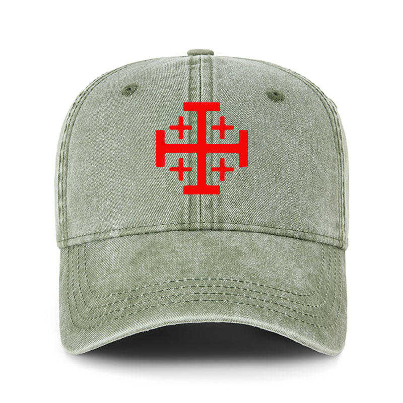 Heritage Washed Cap - Jerusalem Cross
