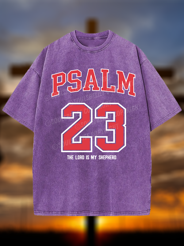 Psalm 23 Christian Washed T-Shirt