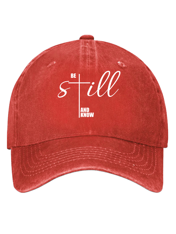 Be Still And Know Cross Christian Hat