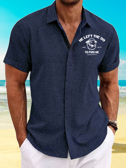 He left the 99 to Find Me Jesus God Christian Short Sleeve Shirt