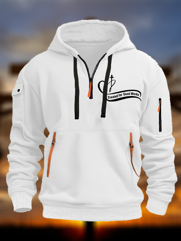 Created for Good Works Jesus God Christian Zipper Hoodies