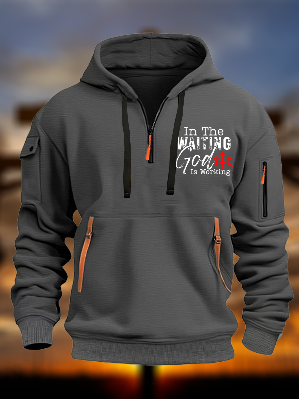 In The Waiting God Is Working Jesus God Christian Zipper Hoodies