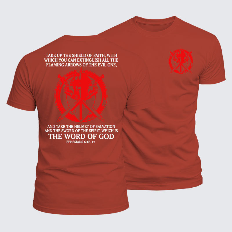 Luxe Mercerized Cotton Tee - Knight Templar Christian Warrior The Shield Of Faith