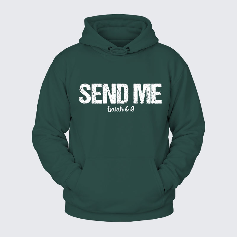 Plush Fleece-Lined Hoodie - Isaiah 6:8 - SEND ME