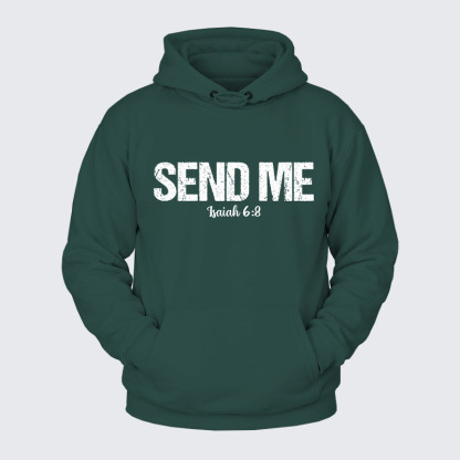 Plush Fleece-Lined Hoodie - Isaiah 6:8 - SEND ME