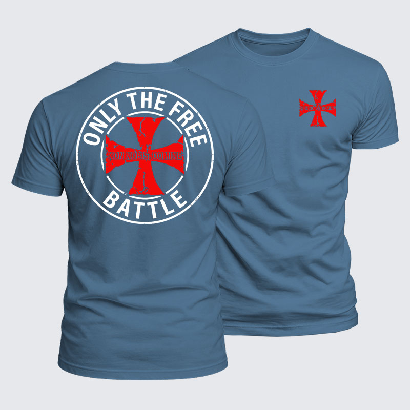Luxe Mercerized Cotton Tee - Only The Free Battle · Non Nobis Domine