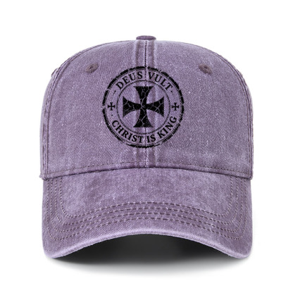 Heritage Washed Cap - Deus Vult Christ Is King