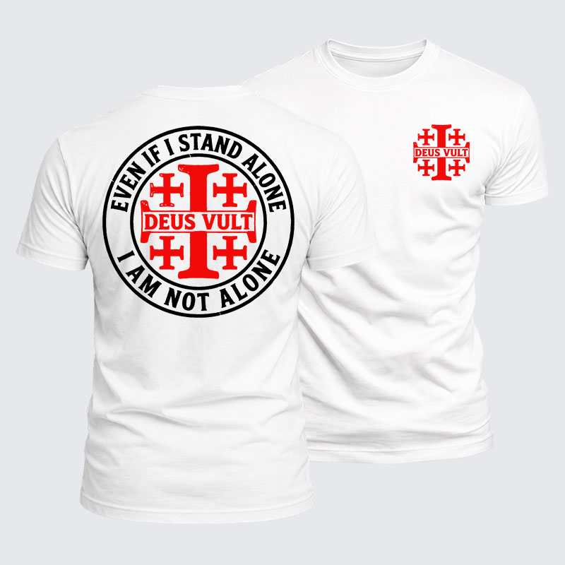 [Copy]Luxe Mercerized Cotton Tee - Knights Templar Deus Vult