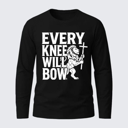 Every Knee Will Bow Cotton Long Sleeve T-Shirt