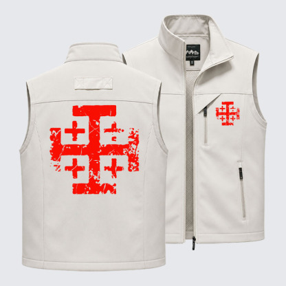 Knights Templar Jerusalem Cross Outdoor Quick-dry Vest