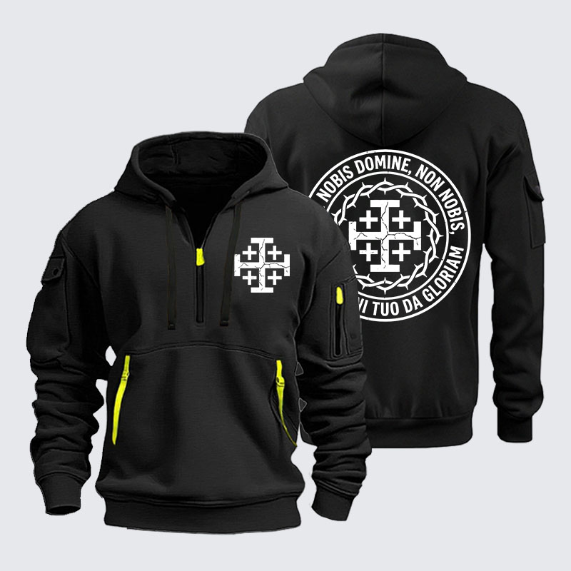 Zipper Hoodies -  Non Nobis Domine, Non Nobis, Sed Nomini Tuo Da Gloriam