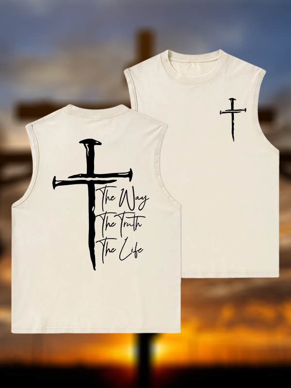 Jesus The Way The Truth The Life Jesus God Christian Washed Tank