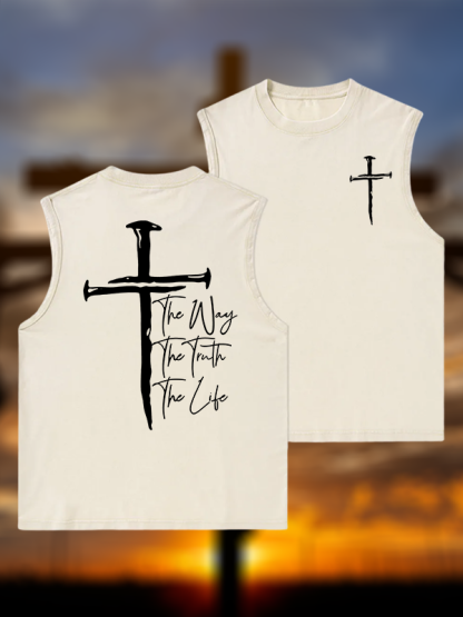 Jesus The Way The Truth The Life Jesus God Christian Washed Tank