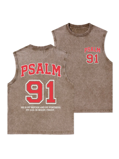 Psalm 91 He Is My Refuge And My Fortress Christian Washed Tank