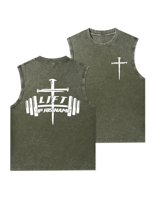 Lift Up His Name Christian Washed Tank