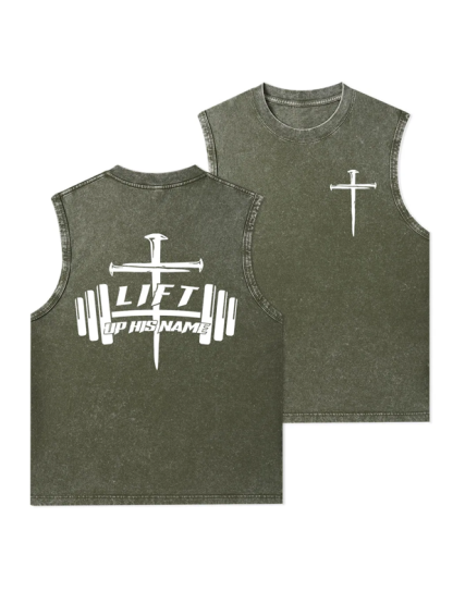 Lift Up His Name Christian Washed Tank