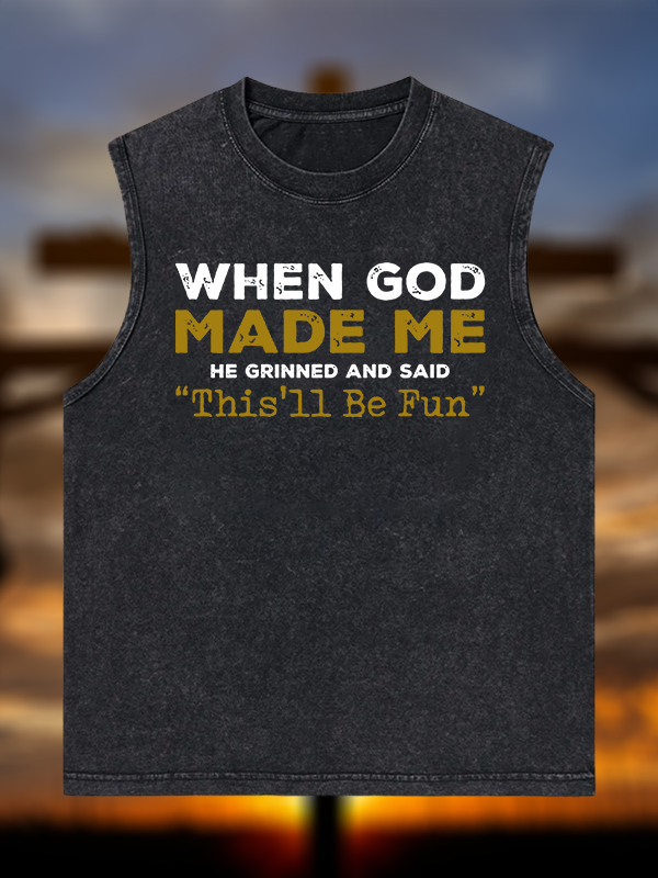[Copy]Of Course I Talk To God Who Else Can I Trust Christian Washed Tank