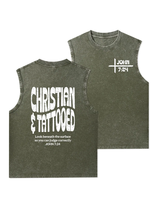 Christian & Tattooed Christian Washed Tank