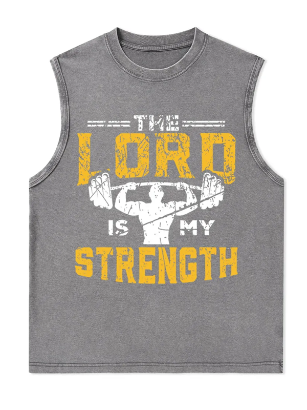 Jesus Workout The Lord Is My Strength Christian Washed Tank