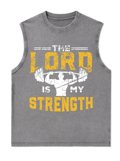 Jesus Workout The Lord Is My Strength Christian Washed Tank