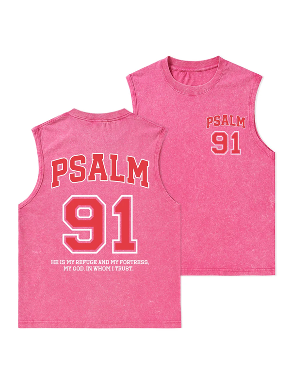 Psalm 91 He Is My Refuge And My Fortress Christian Washed Tank