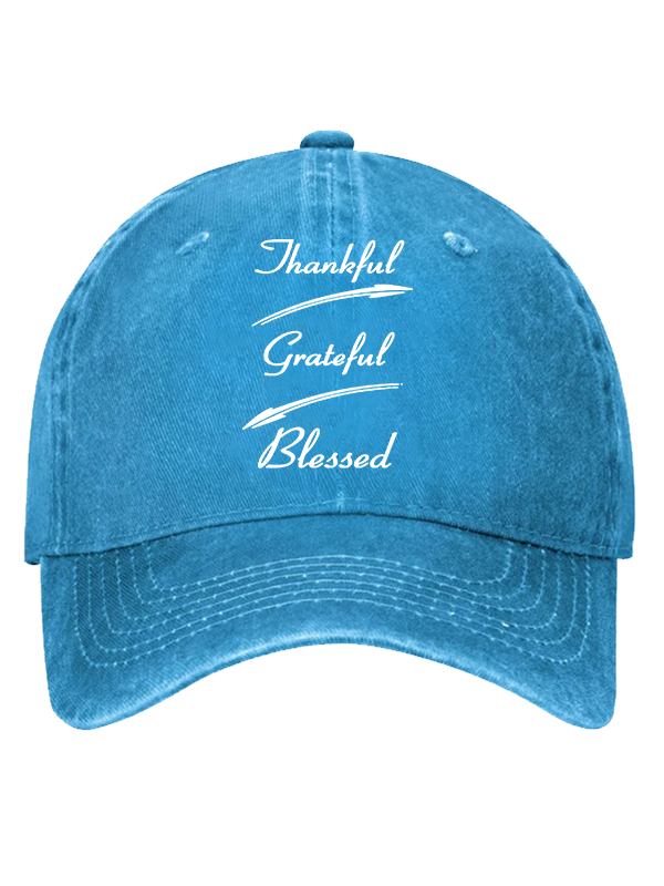 Thankful Grateful Blessed Christian Hat