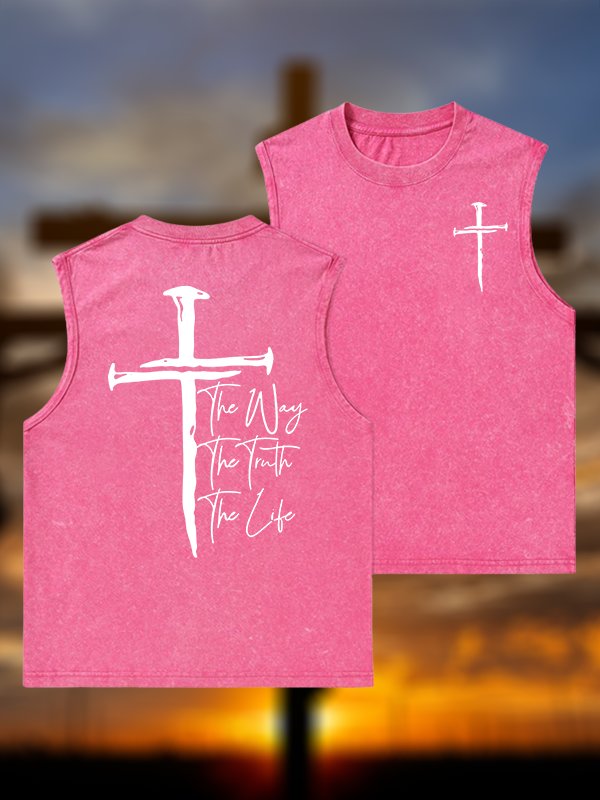 Jesus The Way The Truth The Life Jesus God Christian Washed Tank