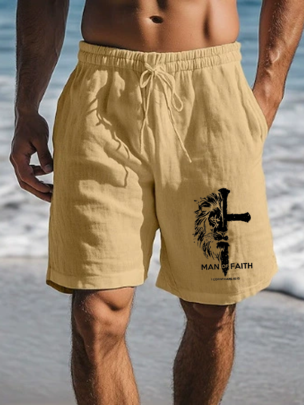 [Copy]Men's It Is Finished Christian Beach Shorts