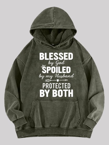 God Bless Jesus God Christian Washed Hoodie