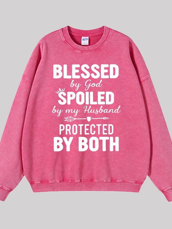 God Bless Jesus God Christian Washed Sweatshirt