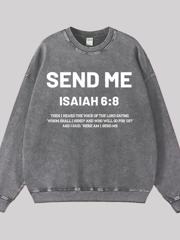 Send Me Jesus God Christian Washed Sweatshirt