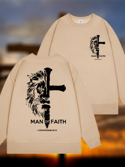 Man of Faith Jesus God Christian Sweatshirt