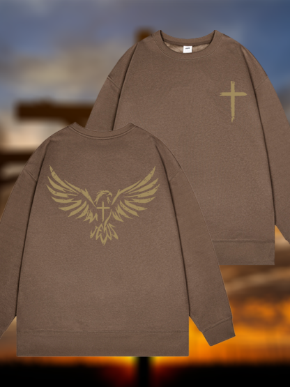 Wings Like Eagles  Jesus God Christian Sweatshirt