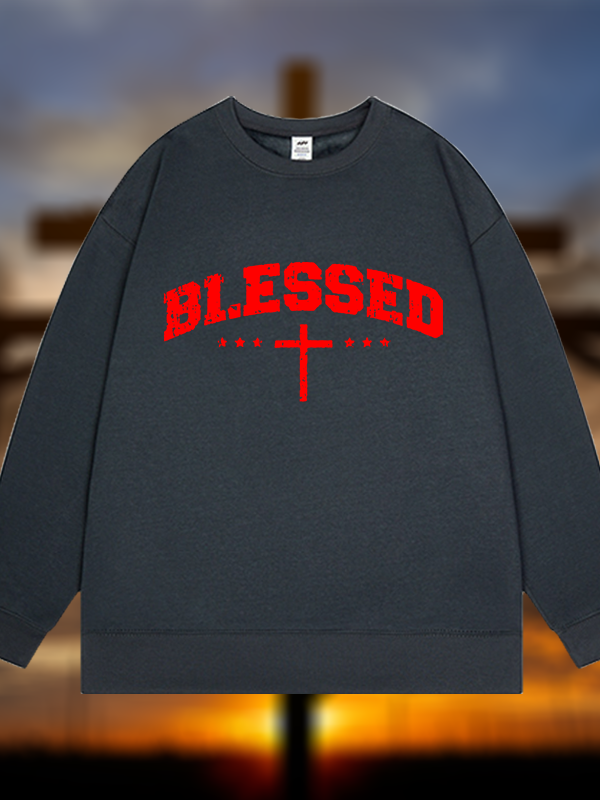 Blessed Cross Jesus God Christian Sweatshirt