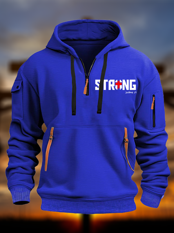 Strong - Joshua 1:9 Jesus God Christian Zipper Hoodies